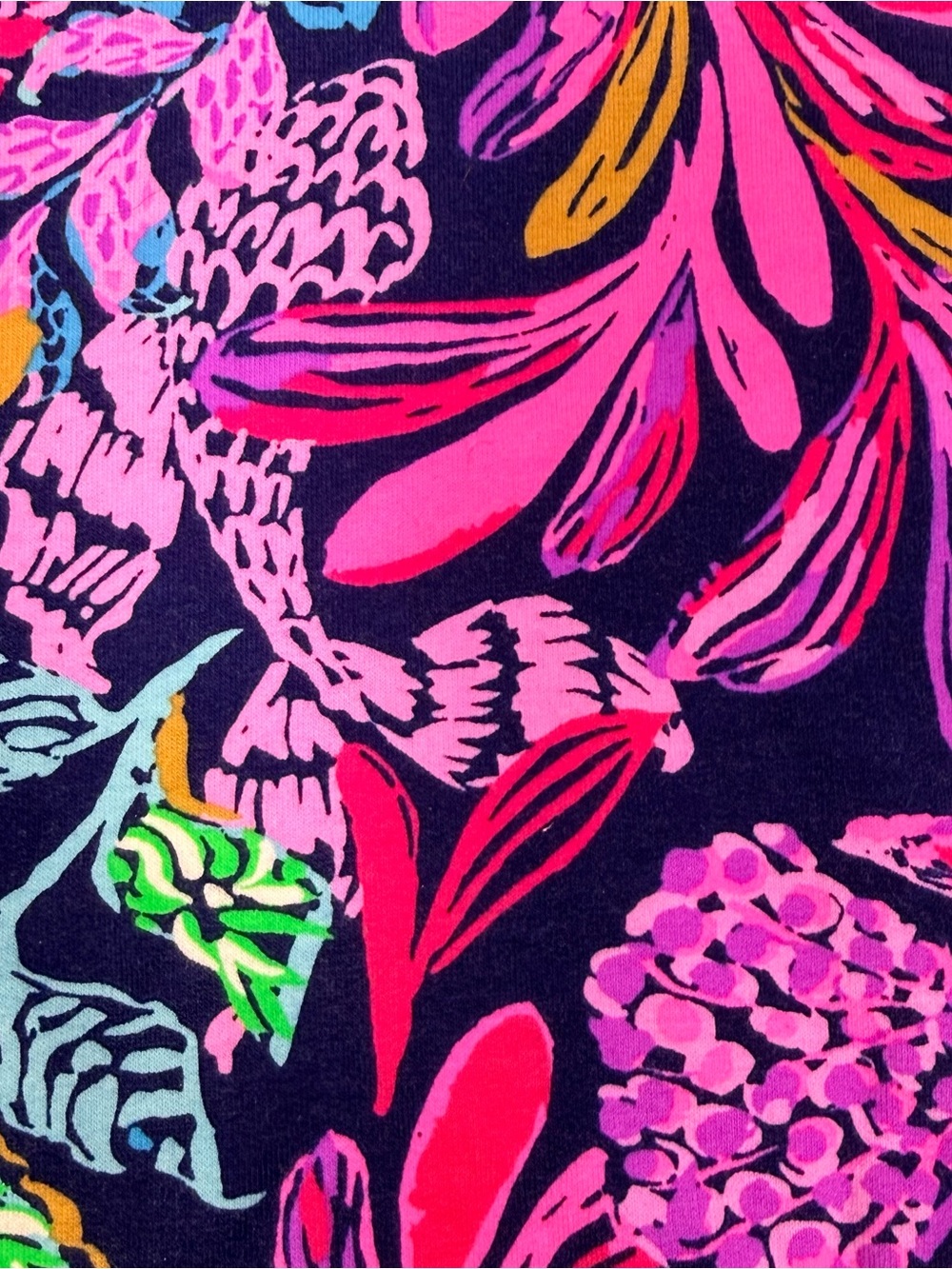 Lilly Pulitzer Wrenley Zip-Up Jacket Pockets Pink & Blue Navy Calypso Coast XL - Picture 4 of 10